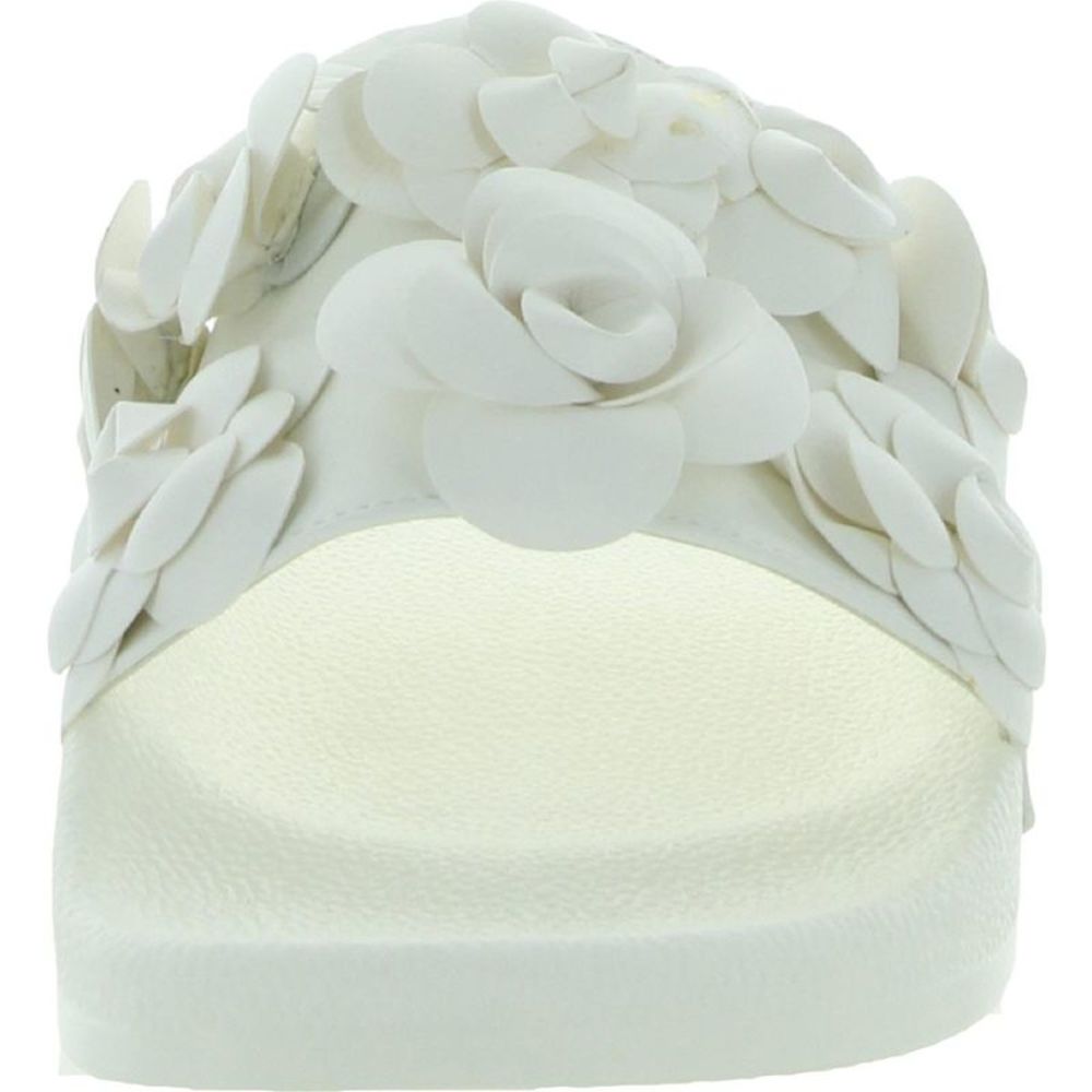INC Womens Peymin White Slip On Textured Applique Pool Slides Shoes NWT - Picture 2 of 3
